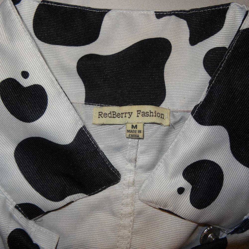 Cowprint Cropped Jacket - Picture 2 of 5